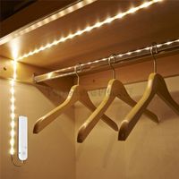 Wholesale Smart Turn ON OFF PIR Motion Sensor USB Port LED Strip Light Flexiable adhesive lamp tape For Closet Stairs Kitchen Cabinet