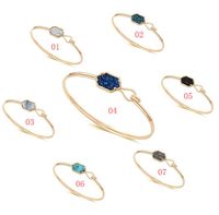 Wholesale Fashion Druzy Drusy Bracelet Silver Gold Plated Popular Faux Stone Turquoise Bracelets For Women Lady Jewelry Colors