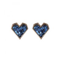 Wholesale S1369 Hot Fashion Jewelry S925 Silver Post Stud Earrings Cute Sequins Heart Earrings