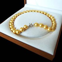 Long 18/" 20/" 22/" 24/" énorme 12 mm SOUTH SEA SHELL Collier de Perles Boucle D/'Oreille Set