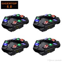 Wholesale Gigertop Pack MINI x10W RGBW channels DMX Stage Lights Dj Led Spider Moving Head Beam