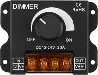 Wholesale LED Light Strip Dimmers DC V V A PWM Dimming Controller for Dimmer Knob Adjust Brightness ON Off Switch with Aluminum Housing