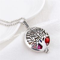 Wholesale Antique Silver Magnet Tree Of Life Beads Cage Pendant Locket Fairytale Party Beads Pearl Oyster Cage Necklace Pendant Boutique gift