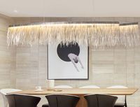 Wholesale Postmodern designer tassel Pendant Lamps Nordic restaurant hotel living art Aluminum chain han rattan cristal minimalist shade carve chinese individual le