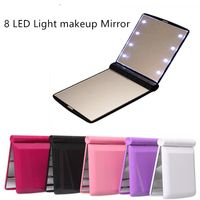 Wholesale Makeup Mirror LED Light Mirror Desktop Portable Compact LED lights Lighted Travel Make up Mirror Free DHL