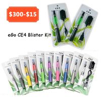 Wholesale eGo T CE4 Blister Kit E Cigarette Starter Kits For ejuice mAh mAh mAh Vape Battery With ml Empty Atomizer Colors