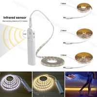 Wholesale Motion Sensor LED Strips M M M Cabinet Under Bed Lamp Rope Night Holiday Lighting For Stairs Hallway Closet Kitchen DHL