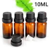 Wholesale Most Popualr ml Small Amber Glass Bottle Dropper Glass Empty Cosmetic Essential Oil Bottles With Euro Dropper Large Stocks