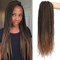 18 Zoll Straight Box Braids Crochet Haarverlangerungen Dreadlocks Twist Crochet Braids Frisuren Kanekalon Braiding Hair Extension