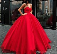 Wholesale Puffy Red Ball Gown Quinceanera Dresses Pretty Princess Sweetheart Sleeveless Sweet Girls Prom Party Pageant Gowns Plus Size Custom Made