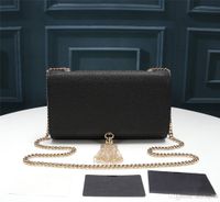 Wholesale New Classic Fashion Luxury Designer Ladies Handbag High Quality Smooth Leather Crossbody Fringed Flap Bag Leather Black Wallet Tote Bag