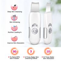 Wholesale portable Ultrasound skin scrubber Ultrasonic Pore Cleaner Facial Face Cleanser Skin Care High Frequency Vibration Deep Clean Massage