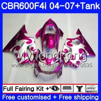 Wholesale Bodys For HONDA CBR600 FS CBR F4i HM CBR600 F4i CBR F4i CBR600F4i Fairing kit Rose silver pink
