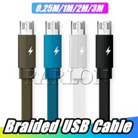 Wholesale New Braided Micro USB Cable Type C Cable M M M for Android High Speed Phone Charger Sync Data Cord for Samsung LG Supporting A Current