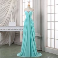 Wholesale Chic A Line Chiffon Blue Mother of The Bride Dresses Plus Size Special Occasion Dresses Crystals Beading Ruched Skirt Wedding Guest Dresses
