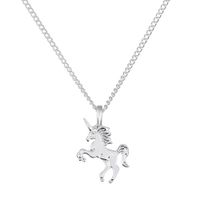 Wholesale Unicorn Necklaces Fashion Women Unicorn Horse Pendant beautiful Necklace Plating Chain Choker Christmas Jewelry Lovely Gift Horse Necklace