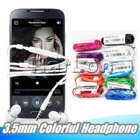 Wholesale 3 mm Colorful J5 Earphones With Volume Control Headset Headphone with Mic Universal Earbuds For Samsung Galaxy s4 S8 S6 Note