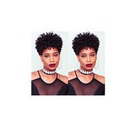 Wholesale beautiful hairstyle soft Malaysian Hair afro African Americ short kinky curly Simulation Human Hair curly natural wig for women