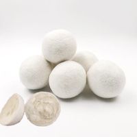 Wholesale 2 Inch Laundry Products Wool Dryer Balls Reusable Natural Fabric Softener Static Reduces Helps Dry Clothes Quicker