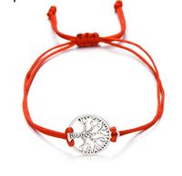 Wholesale 20pcs Life Tree Charm Bracelets Femme Handmade Jewelry Adjustable Red String Bracelet for Women Kids Friend Lover Gift