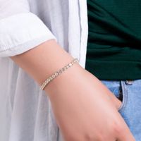 Wholesale Lady Girl Silver Infinity Endless Love Symbol Charm Bracelet Jewelry Gift with Shiny Crystal Bangle Bracelet for Friendship Sister Mothe