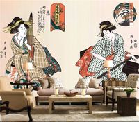 Wholesale custom size d photo wallpaper livingroom bed room kids room mural ancient Japanese maid d picture sofa TV backdrop wallpaper wall sticker