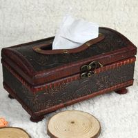 handwork old china wood usable compass with box paint dragon phoenix Boxes