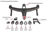 Wholesale Newest D full Carbon Integrated Drop Bar With Bike Computer Mount Road Bicycle Handlebar mm UD Weave