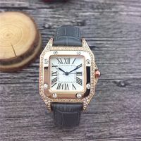 Wholesale Hot Selling Fashion Brand Men and Women Watches Rose Gold Case Dress Watch for Women Leather Strap Top Quality Waterproof Designer Watch