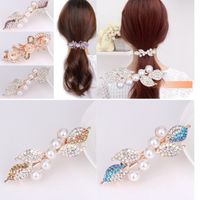 Wholesale 10 style Korean version of rhinestone butterfly hair clips combined blond women wild spring ponytail flower hair accessories hairpin KJJ128