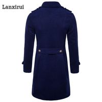 2020 Hot Sale 2015 New Brand Winter Mens Long Pea Coat Mens Wool Coat Turn Down Collar Double Breasted Men Trench Coat England Wind From Cnaonist, 2020 Hot Sale 2015 New Brand Winter Mens Long Pea Coat Mens Wool Coat Turn Down Collar Double Breasted Men Trench Coat England Wind From Cnaonist,