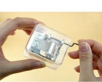 Wholesale Music Box Transparent Mini Music Case Musical Instrument Toys Gift for Love Friend Families Various Classic Music