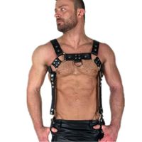 Wholesale Leather Harness Bdsm Bondage Suspenders Stockings Belt Men Pastel Goth Ceinture Fantazi Seks Leather Belt For Man Arnes