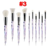 Wholesale 2019 Newest Pieces Sets Clear Diamond crystal Makeup brushs Professional Makeup Tools Blush Eye Shadow Makeup Brush