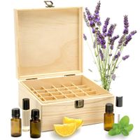 Wholesale Wooden Storage Box pc Carry Organizer Essential Oil Bottles Container Metal Lock Jewelry Treasure Case