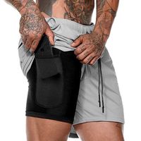 Wholesale Men s in Running Shorts Security Pockets Leisure Shorts Quick Drying Sport Shorts Built in Pockets Hips Hiden Zipper Pockets