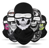 Wholesale Hot D printing skeleton headband hood masked ghost masks party cosplay full face bretahble masks outdoor camping hiking riding equipment