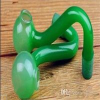 Wholesale Hookah accessories porcelain pot of Green s Glass bongs Oil Burner Glass Pipes Water Pipes Oil Rigs Smoking
