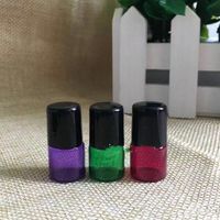 Wholesale Free ml Dram Purple Rose Red Green Glass Mini Roll on Glass Bottles with Metal Roller Balls Refillable Aromatherapy Oil Bottle