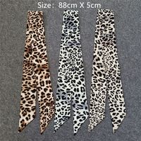 Wholesale Fashion Leopard Scarf Women Bag Scarf New Brand Skinny Scarf For Women Head Neck Long Handle Bag Scarves Wraps