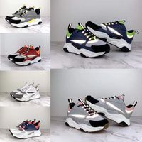 Wholesale 2019 fashion D reflective canvas and calfskin sports leisure shoes from Europe Trendy fashion sports B22 men technical casual shoes