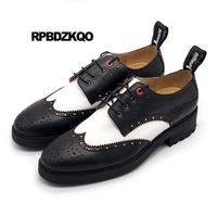 Vintage Men/'s Wing Tip High Creeper Platform Casual Lace Up Brogue Oxfords Shoes