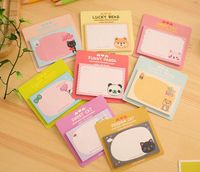 Carino Fumetto Di Kawaii Memo Pad Coniglio Panda Bear Cat Messaggio Sticker Sticky Carta Regalo Per Il Capretto Di Cancelleria Della Scuola