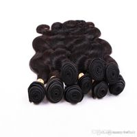Wholesale Super Quality Brazilian Hair Extensions Natural Color Peruvian Malaysia Indian Virgin Hair Bundles Body Wave Human Hair Weave free DHL