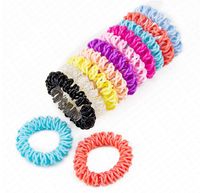 Wholesale Telephone Wire Cord Headbands for Women cm Elastic Plastic Hair Bands Rubber Ropes Hair Ring Girls Hair Accessories D62801