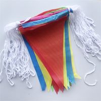 Wholesale Polyester Fiber Flags Triangle Colorful Banner Bunting Festival Celebrations Activity Decoration Fashion Many Size tt7 UU