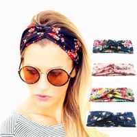 Wholesale 2020 New Women Twist Turban Floral designer Prints Headband Stretch Sport Yoga Hairbands For Girls Headwrap Bandana Hair Jewelry Accessories