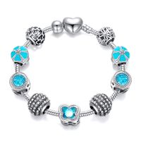 Wholesale Womens Jewelry Charms Pandora Bracelet Butterfly Crystal Big Hole Beads DIY Beaded nail bracelet luxury designer jewelry women bracelets