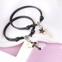 Wholesale 2 Couple Bracelet Alloy key Heart Lock Charm Bracelet Handmade Jewelry Rope Bracelet Lovers Gifts for Women