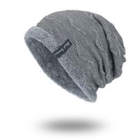 Wholesale New Trendy Korean Style Men Winter Autumn Skull Caps Keep Warm Thicken Knitted Soft Hats for Sale